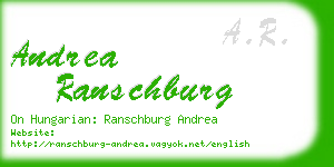andrea ranschburg business card